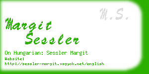 margit sessler business card